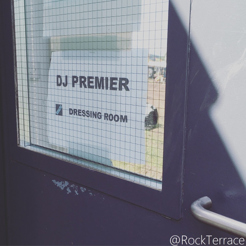 DJ Premier's dressing room door at Glastonbury festival